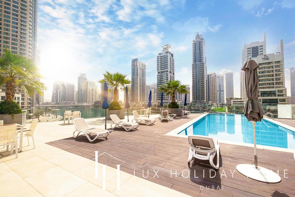 Lux Contemporary Suite With Full Marina View 6 Dubai Exterior foto